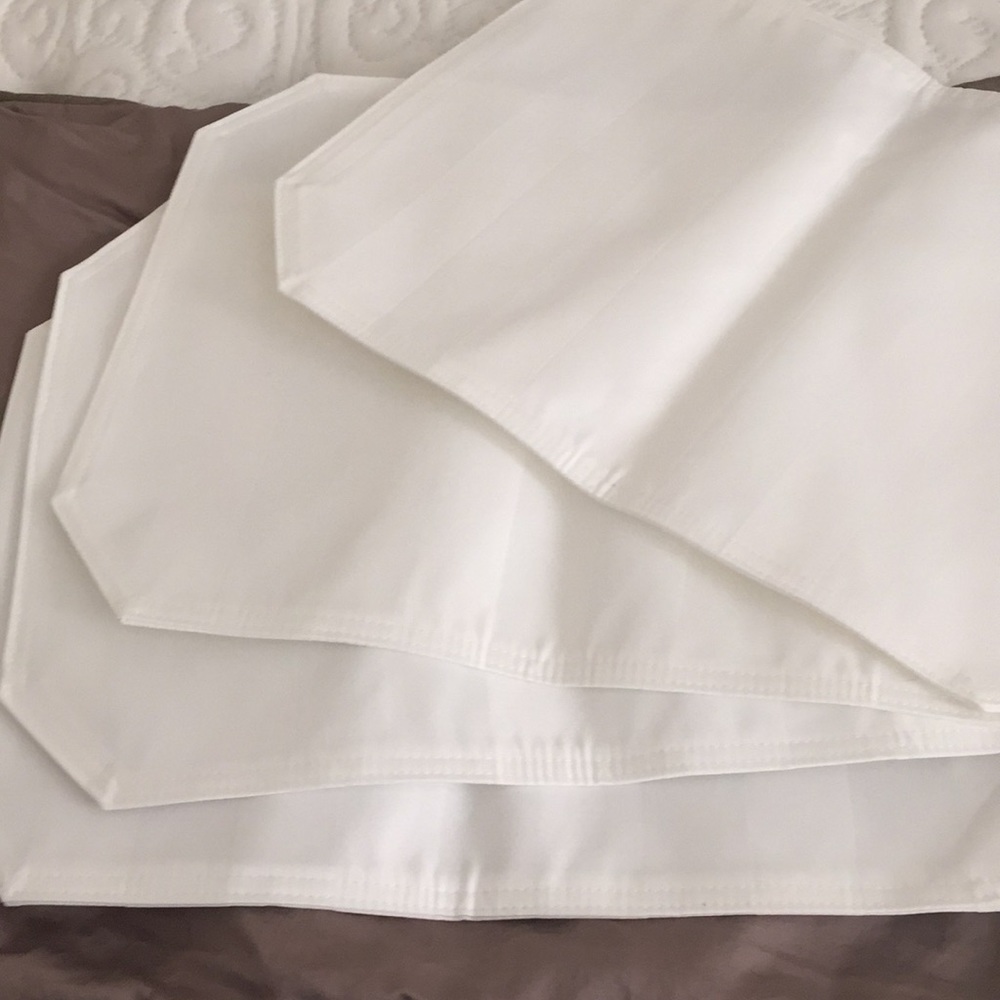 New off white striped placemats - NEW